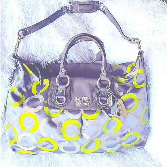 COACH Madison OP Art Sabrina Satchel - Picture 2 of 12